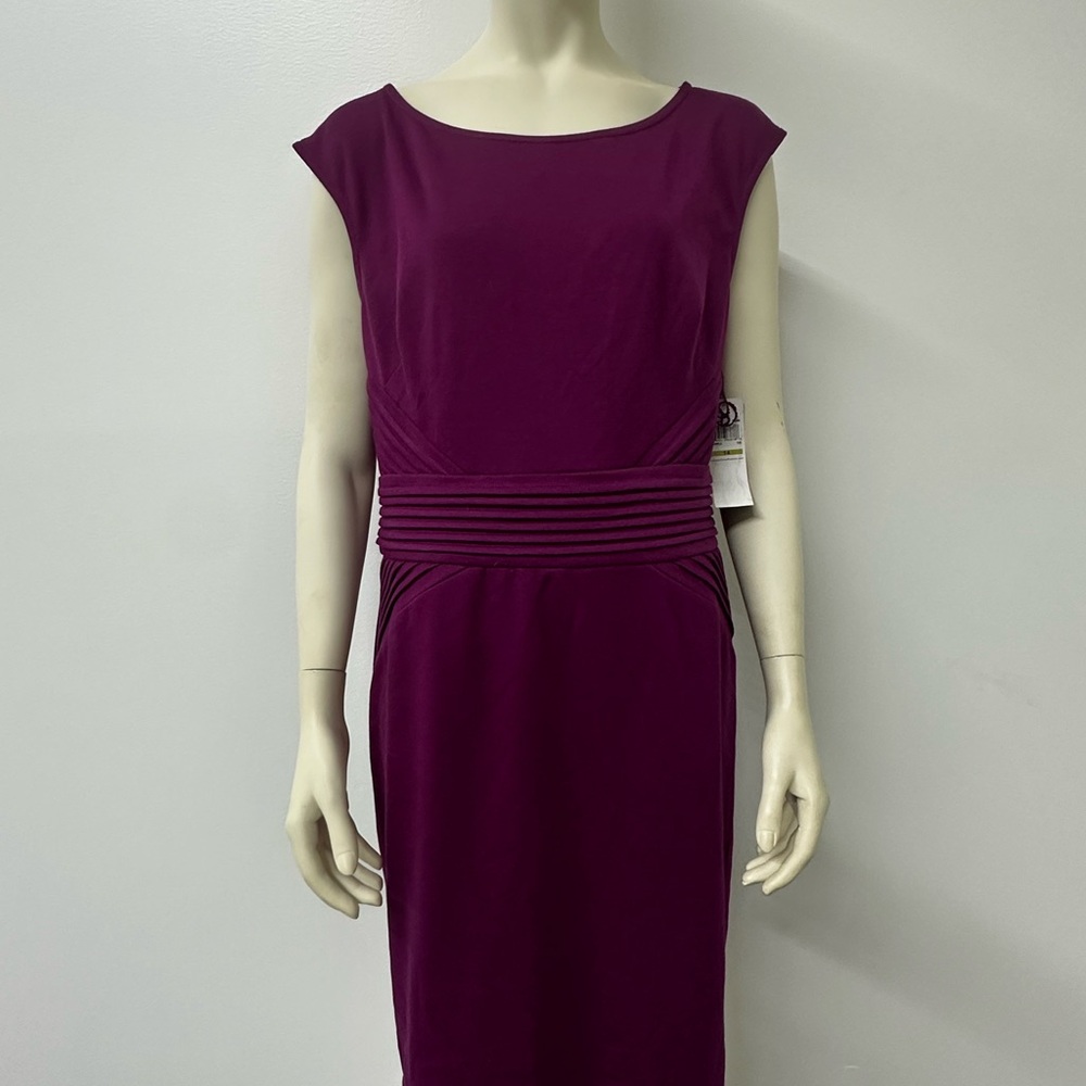 NWT London Times Purple/Fuchsia Midi Modest Dress